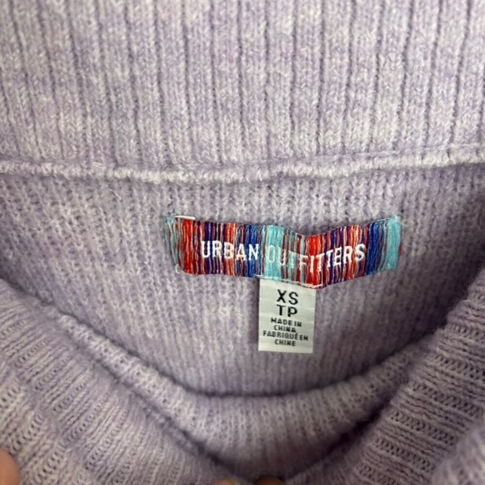 Urban Outfitters Lavender Off-Shoulder Knit Romper - Picture 5 of 9
